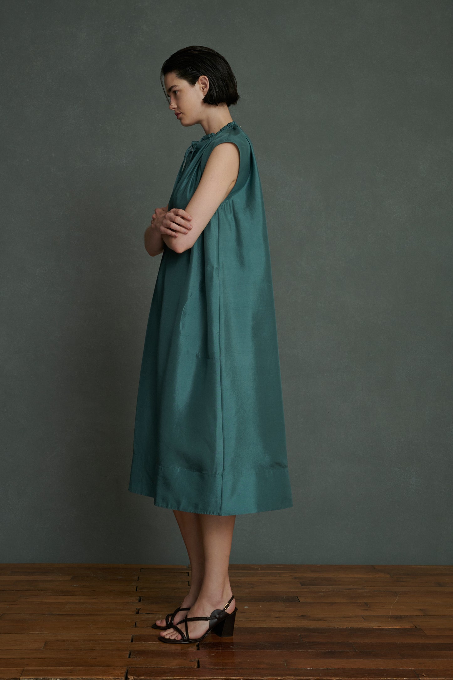 Robe Tamaris - Vert Canard - Soie - Femme