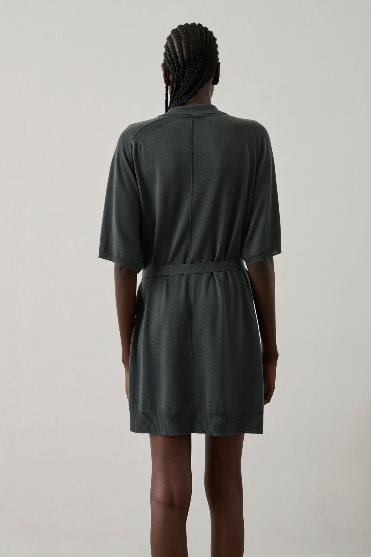 Robe Hilda - Gris/Bleu - Laine mérinos - Femme vue 2