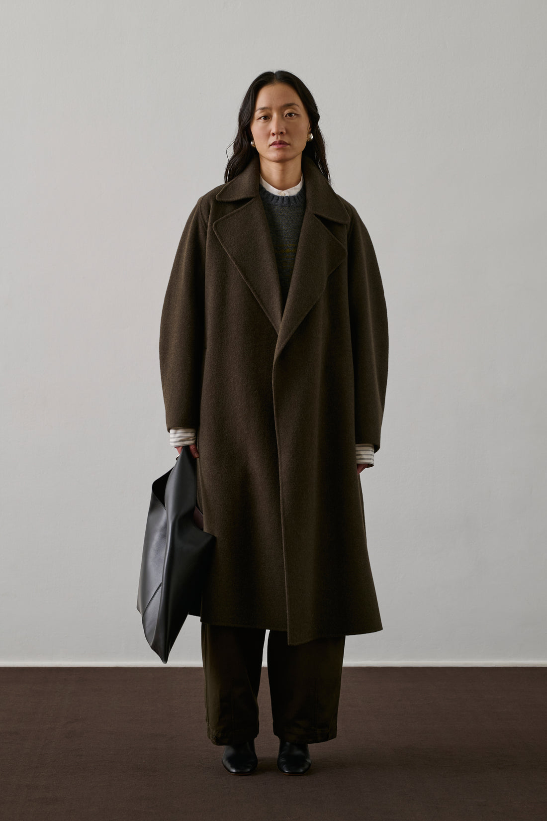 Manteau Harvard - Kaki Brun - Laine - Femme