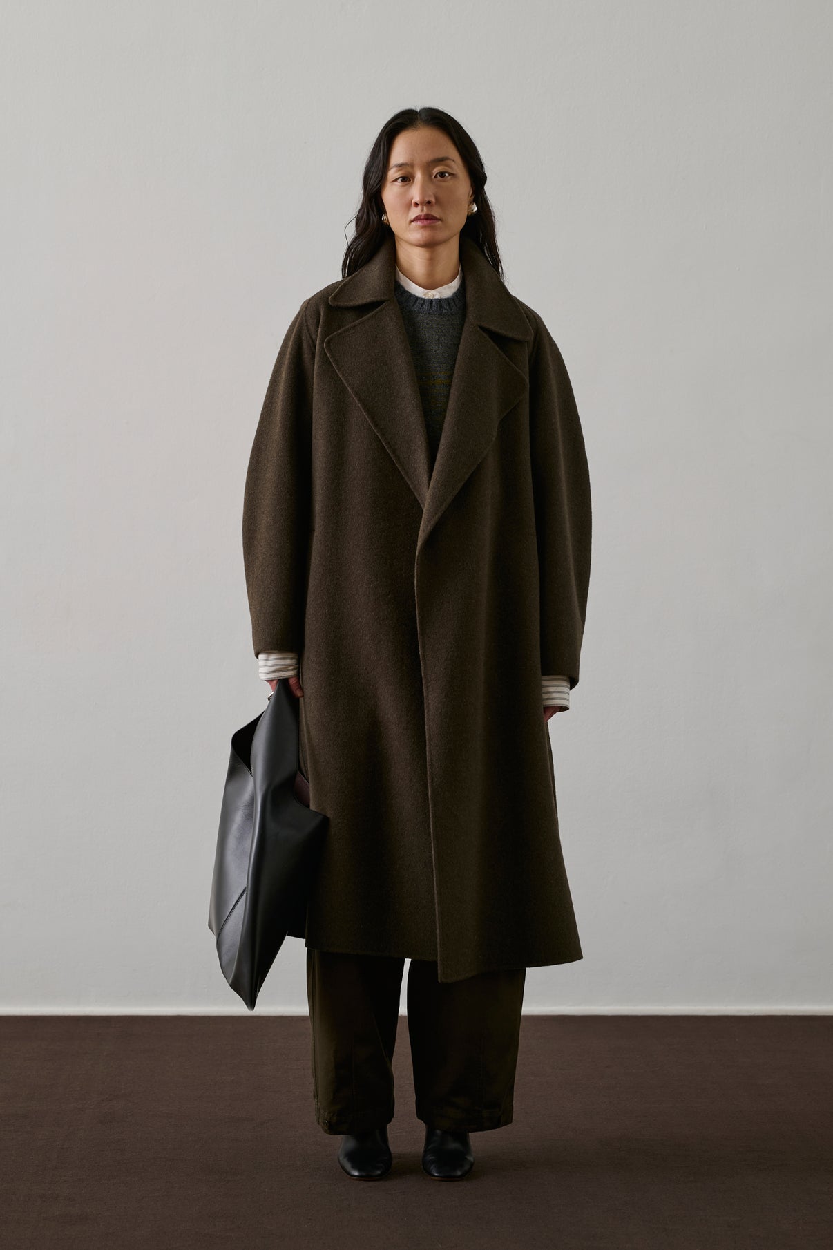 Manteau Harvard - Kaki Brun - Laine - Femme vue 3