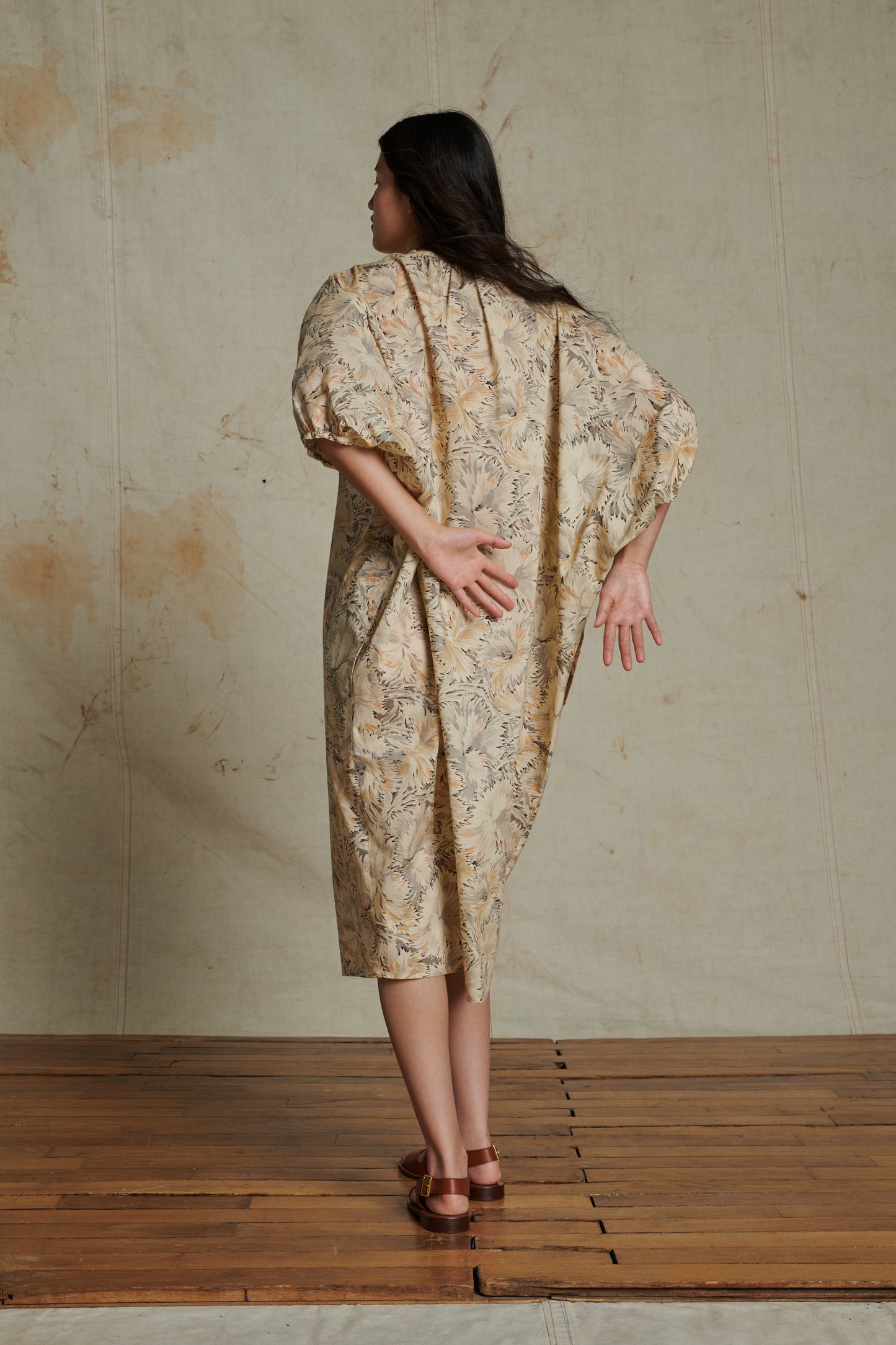 Robe Alger - Beige/Gris - Coton - Femme