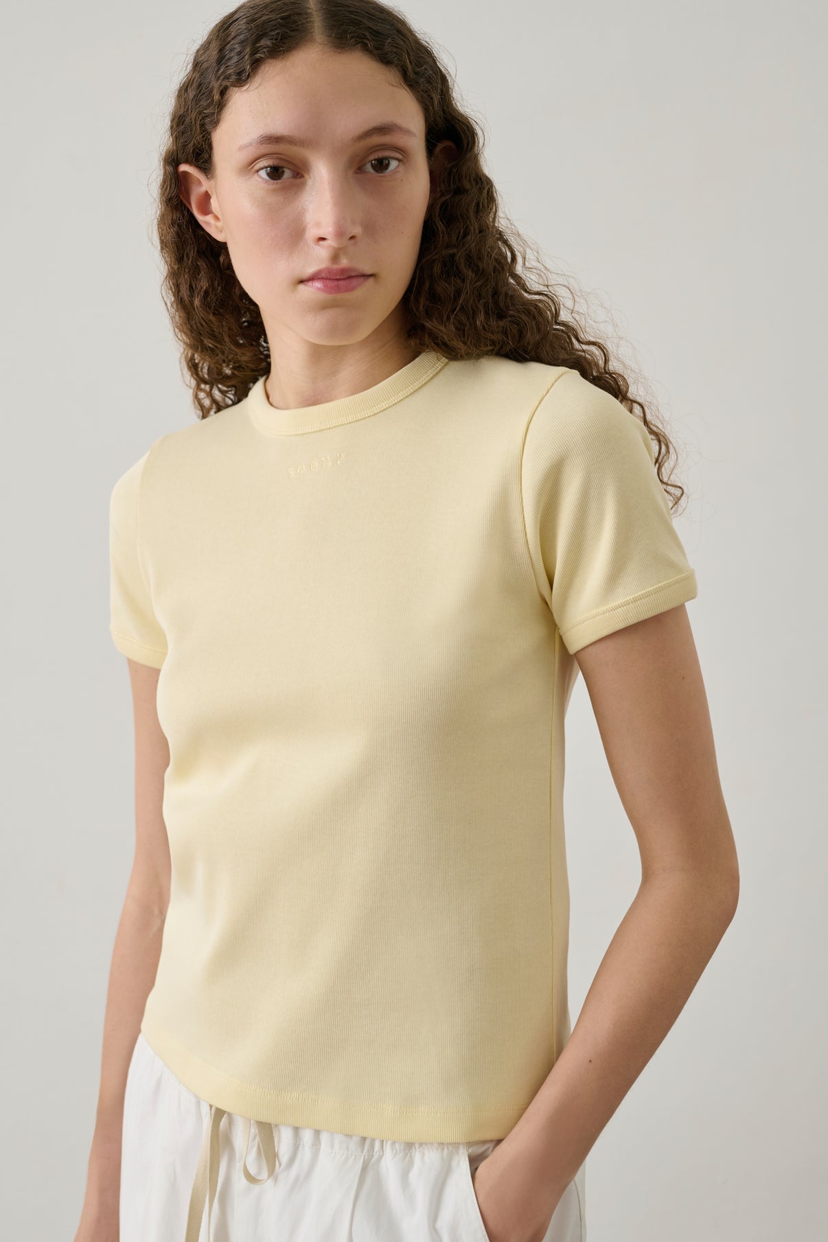 Tee-Shirt Aristide - Jaune Pâle - Coton - Femme vue 2