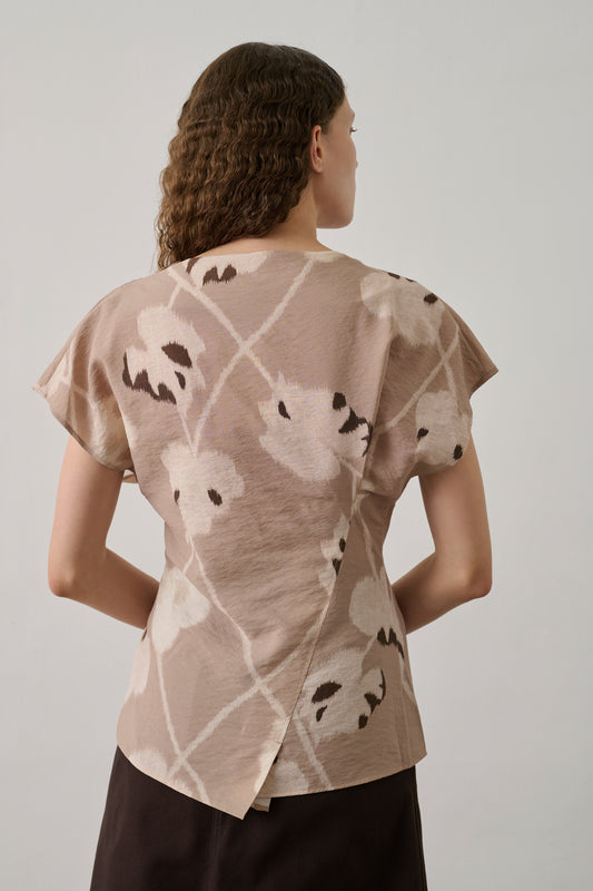 Blouse Fedora - Beige - Soie - Femme