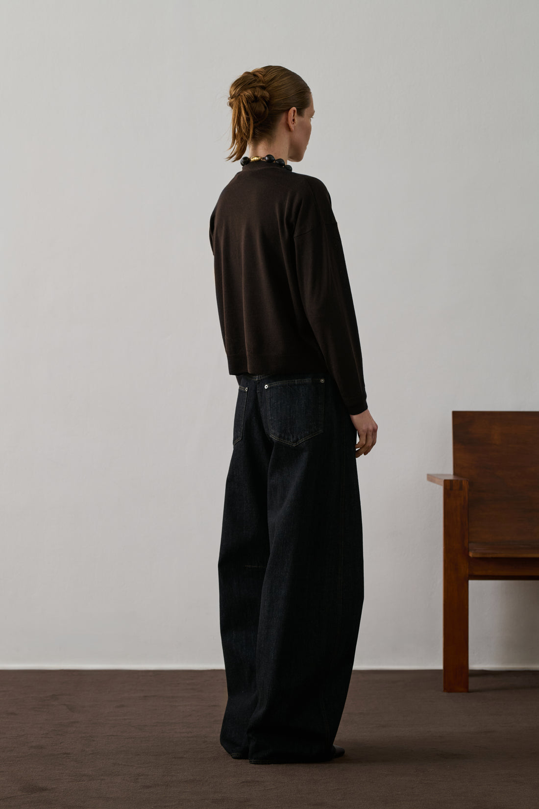 Cardigan Idem - Chocolat - Laine - Femme