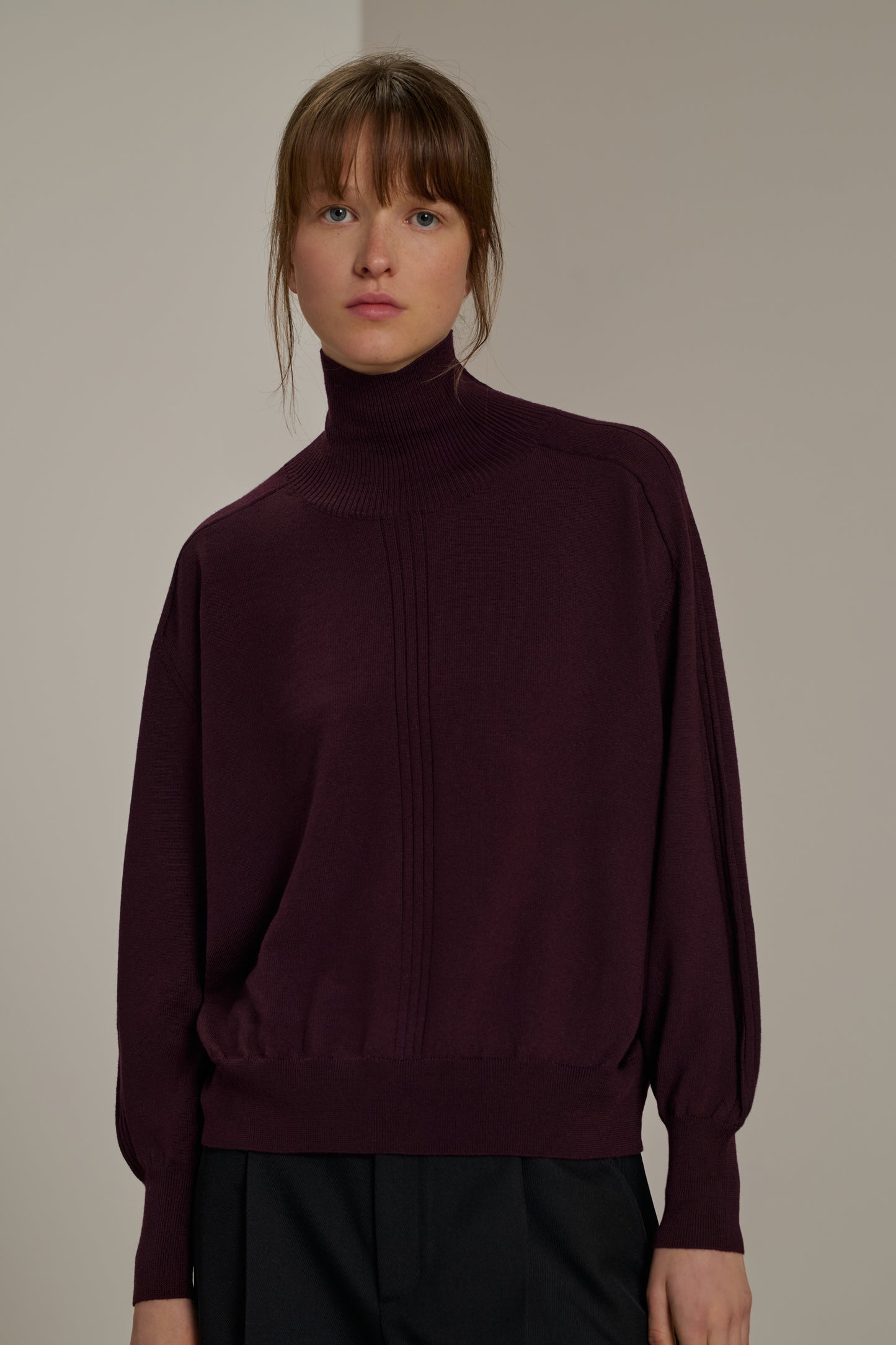 Pull Nord - Aubergine - Laine - Femme